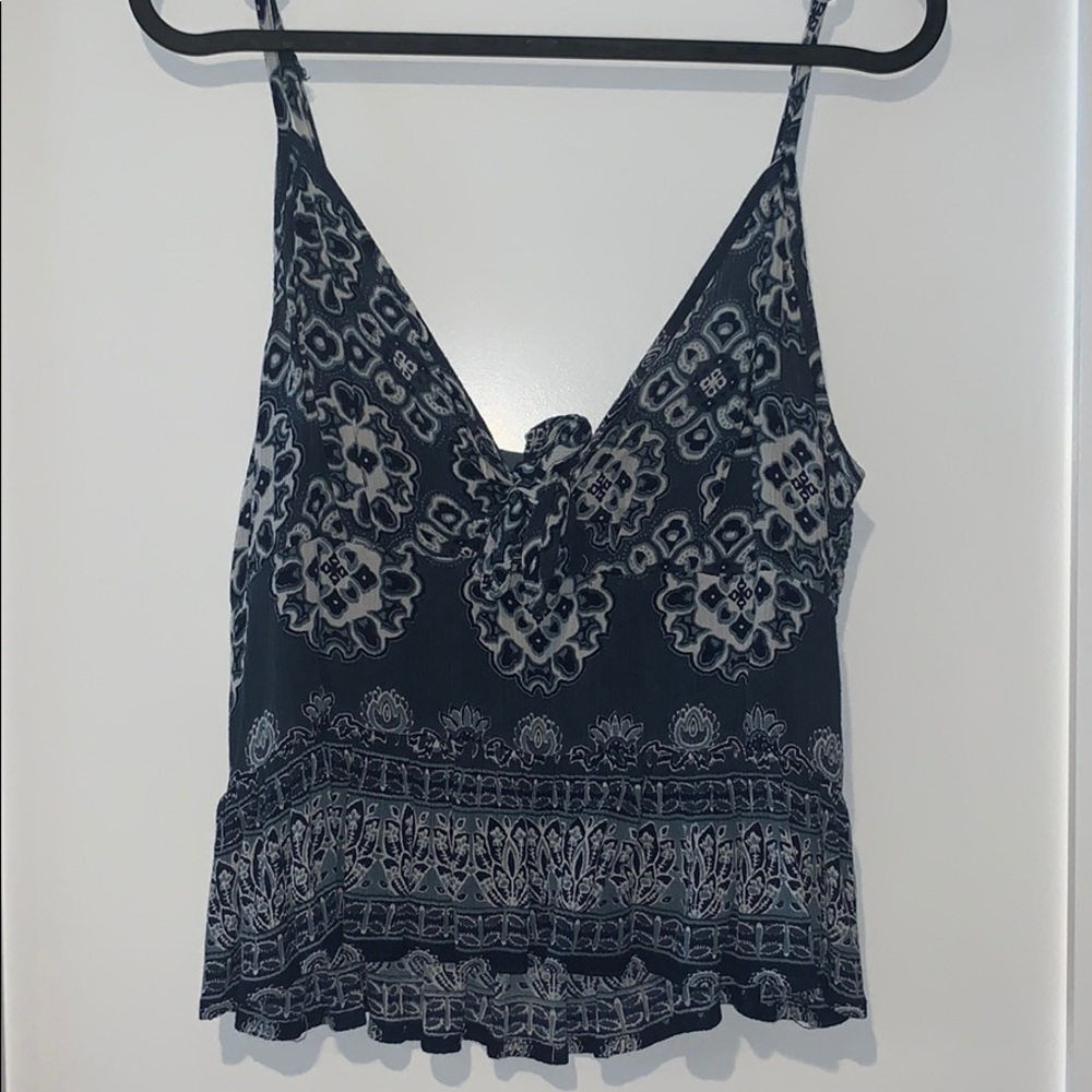Blue floral tank